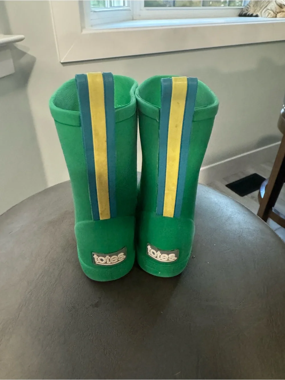 Totes Everywear Charley Tall Rain Boots Classic Green Toddler Size 9/10